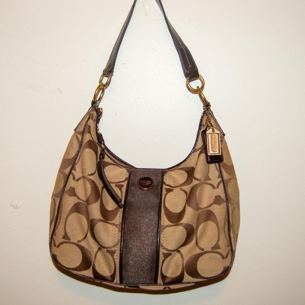 COACH brown and tan bag